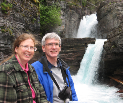 Ken and Joni at waterfall