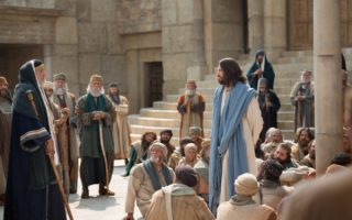 Jesus talking with scribe