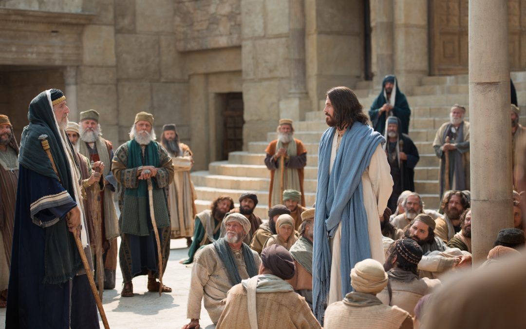 Jesus talking with scribe