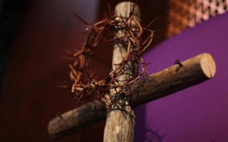 Cross with crown of thorns
